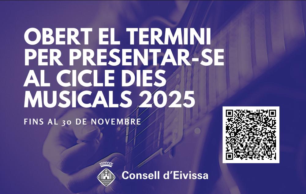 Imagen Oberta la convocatòria per participart al Cicle Dies Musicals 2025 fins al pròxim 30 de novembre